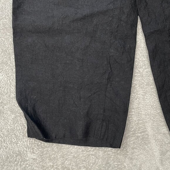 Talbots Chelsea Crop Black Dress Pants Women's 8 100% Linen Lightweight Minimal - Picture 5 of 13